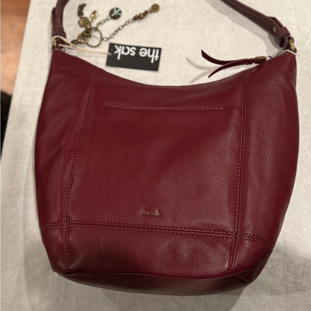 The Sak Sequoia Cabernet Leather Hobo Bag